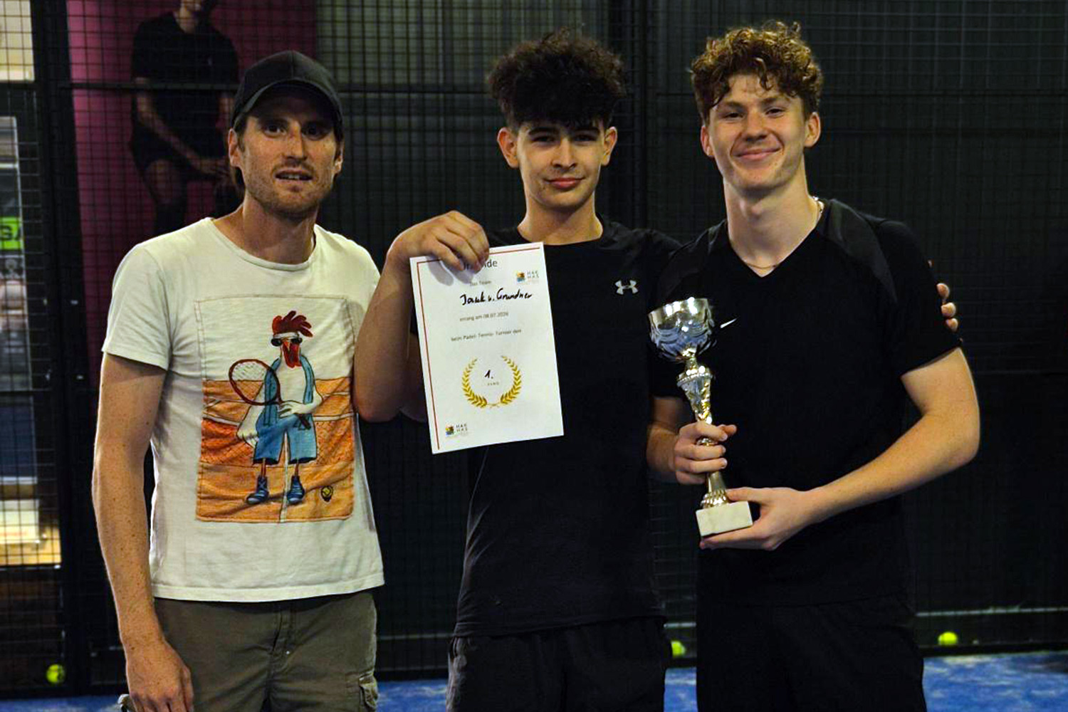 Gewinner des Padel-Tennis-Turniers